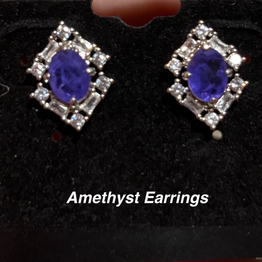 Elegant Amethyst and Silver Earrings